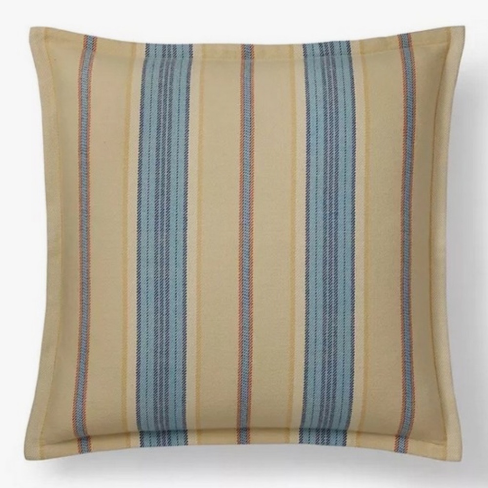 Ralph Lauren Bering Collection Brooks Multi Stripe Euro Sham Cream